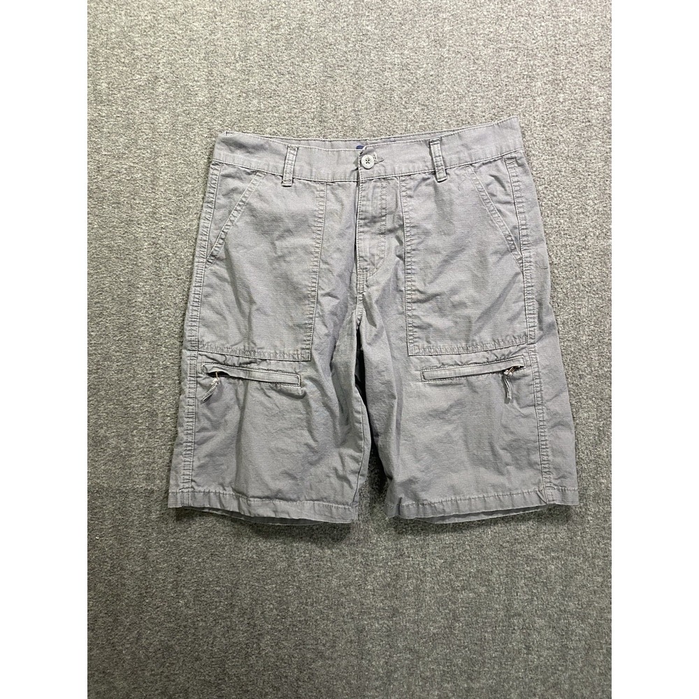 Route 66 Cargo Shorts Men's Zipper Pockets Gray Size 34